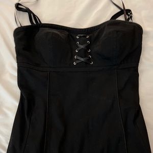G by Guess black bustier strapless top